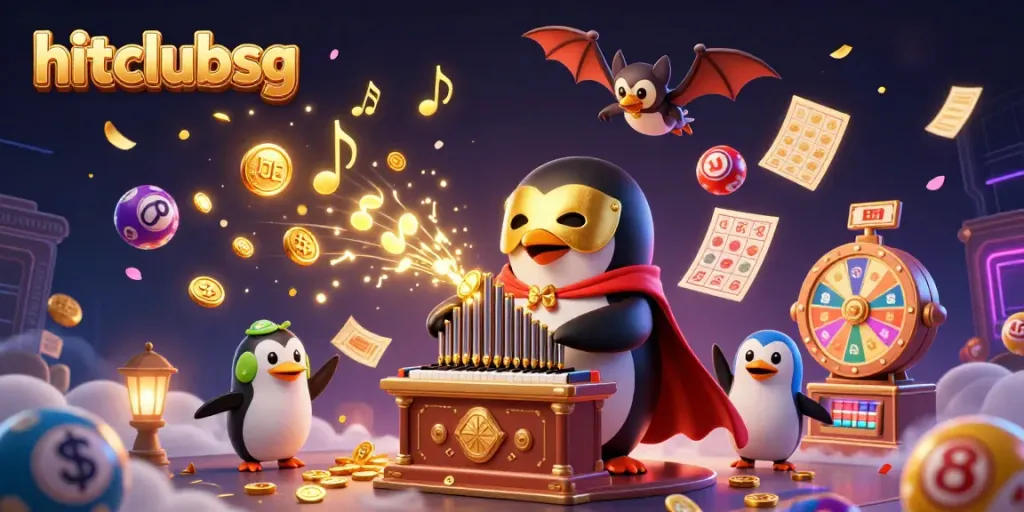 Experience thrilling gameplay at hitclubsg with a vibrant 3D casino illustration showcasing excitement and winnings.
